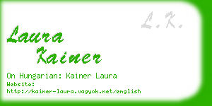 laura kainer business card